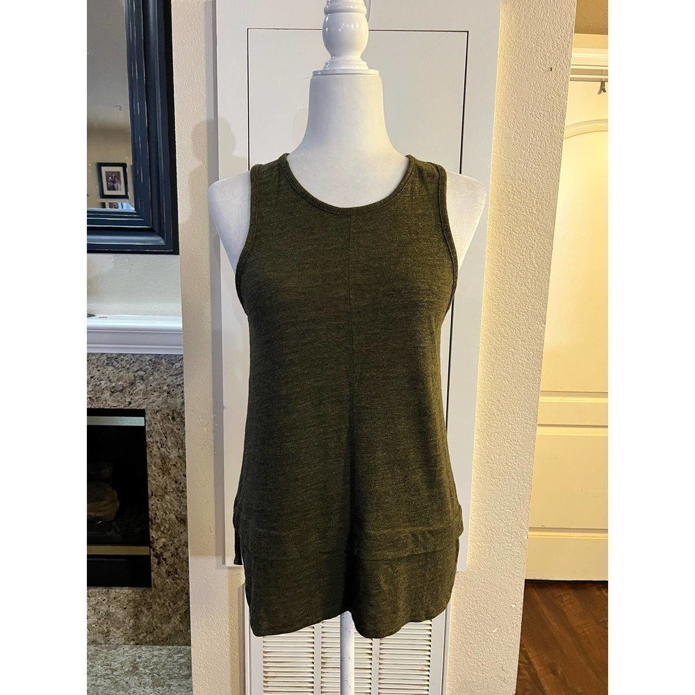 Madewell Drape Keyhole Tank Top Sz Medium Green Stretch Lounge Comfort Classic